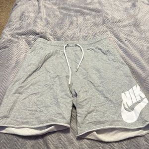 Mens Gray Nike Cotton Shorts